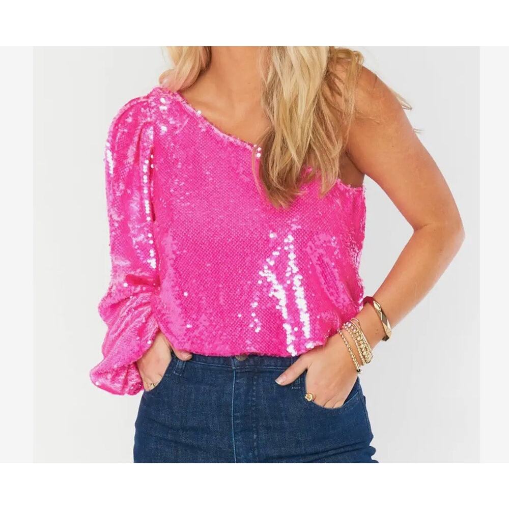 Show Me Your MuMu Sequin One Shoulder Top